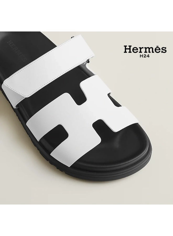Hermes H24 صندل ”H24 Chypre“ من هيرميس للنساء، مزود بشريط فيلكرو، أبيض - Image 5