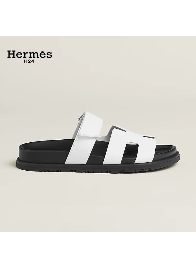 Hermes H24 صندل ”H24 Chypre“ من هيرميس للنساء، مزود بشريط فيلكرو، أبيض - Image 2
