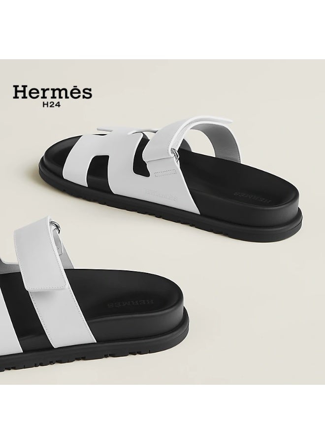 Hermes H24 صندل ”H24 Chypre“ من هيرميس للنساء، مزود بشريط فيلكرو، أبيض - Image 4