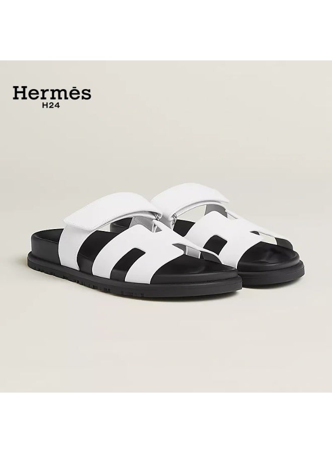Hermes H24 صندل ”H24 Chypre“ من هيرميس للنساء، مزود بشريط فيلكرو، أبيض - Image 1