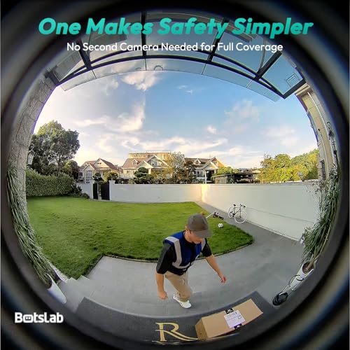 BOTSLAB Doorbell Camera Wireless, 5MP Video Doorbell with Homebase, 180°Panoramic View, No Monthly Fee, 2.4 GHz WiFi, AI Motion Detection, VR Mode - Image 3