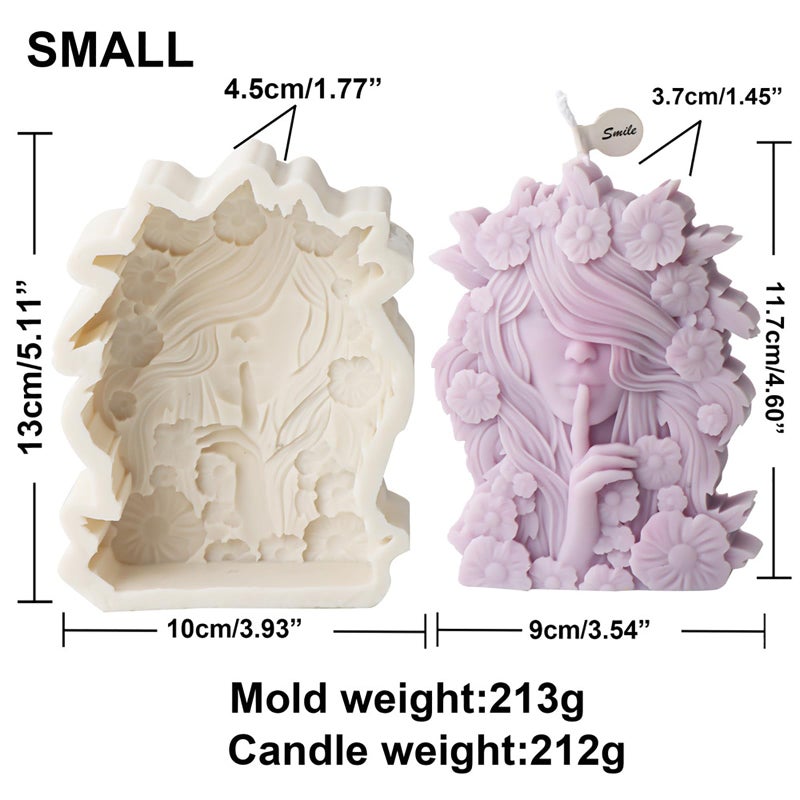 Flower Girl Silicone Mold For Crafts Flexible Floral Shape DIY Project - Image 4