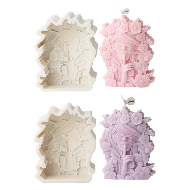 Flower Girl Silicone Mold For Crafts Flexible Floral Shape DIY Project - Image 5