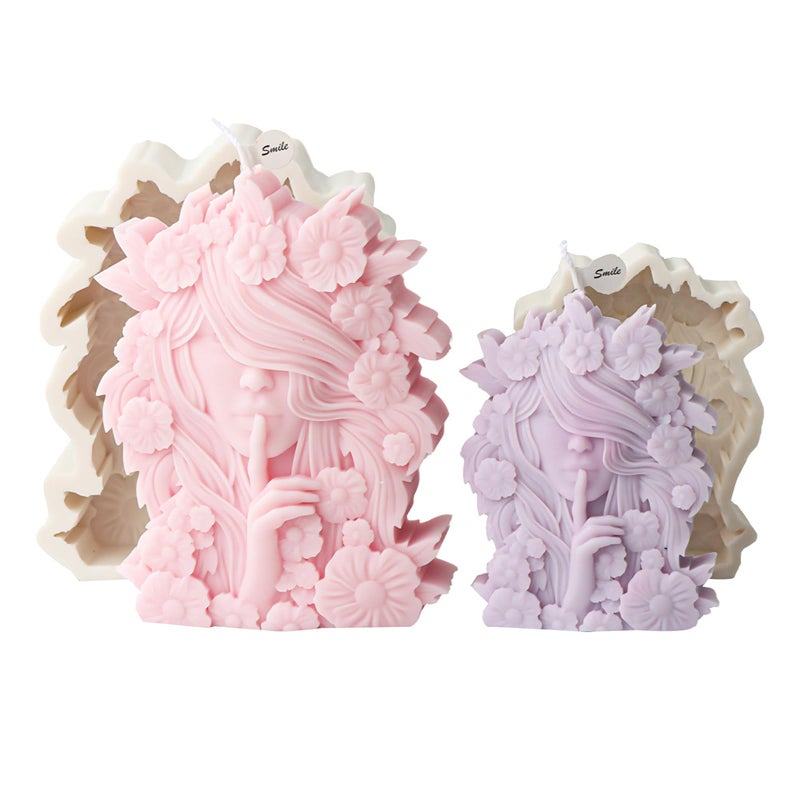 Flower Girl Silicone Mold For Crafts Flexible Floral Shape DIY Project - Image 3