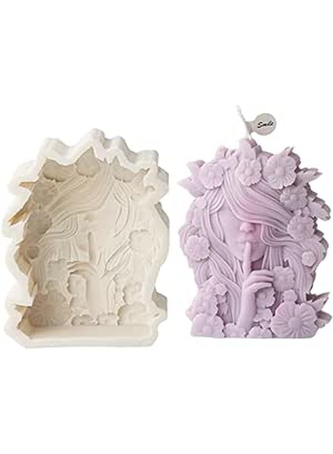 Flower Girl Silicone Mold For Crafts Flexible Floral Shape DIY Project - Image 1