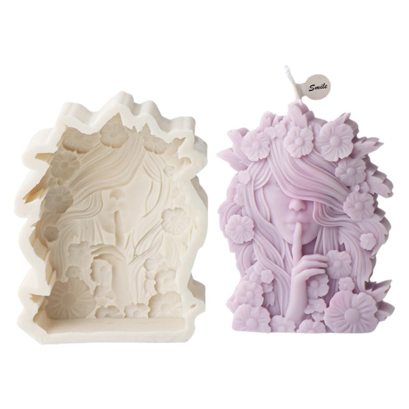 Flower Girl Silicone Mold For Crafts Flexible Floral Shape DIY Project - Image 2