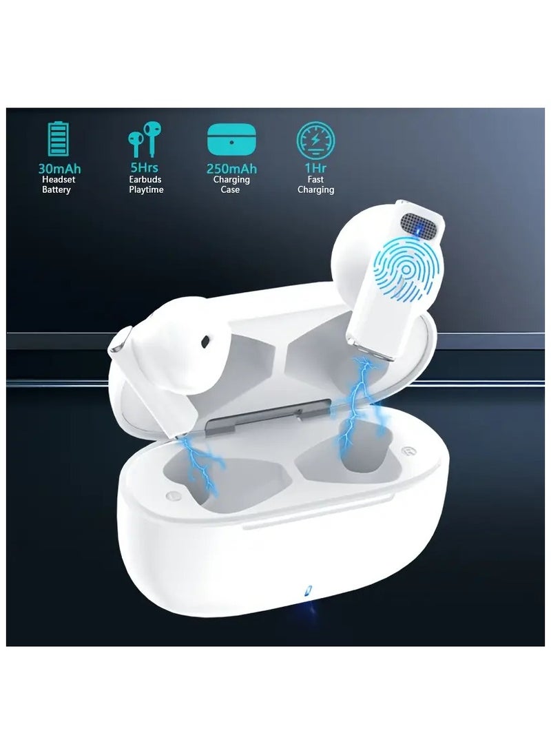 Generic New Wireless Noise Cancelling Earphones for Sport Lightweight Fit Premium Sound, Compact, Mini, And Convenient V5.3  - Image 1