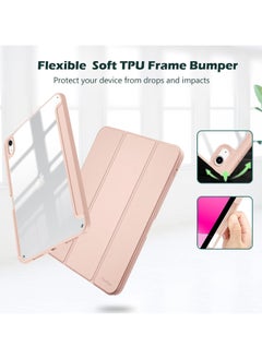 iPad 10.9 Inch 10th Gen Case with Pencil Holder 2022 Clear Transparent Back Shell Trifold Protective cover Shockproof Cover for 2022 iPad 10th Gen A2696 A2757 A2777 Pink - pzsku/Z66AC59F78094A75C030FZ/45/_/1725875234/5568599b-7e8c-4eb9-b9ad-c5b171e127b2