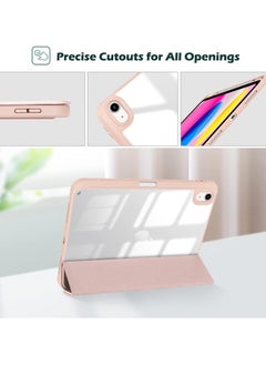 iPad 10.9 Inch 10th Gen Case with Pencil Holder 2022 Clear Transparent Back Shell Trifold Protective cover Shockproof Cover for 2022 iPad 10th Gen A2696 A2757 A2777 Pink - pzsku/Z66AC59F78094A75C030FZ/45/_/1725875249/6719401e-3851-4fb9-98b4-54b59cc5fb6f