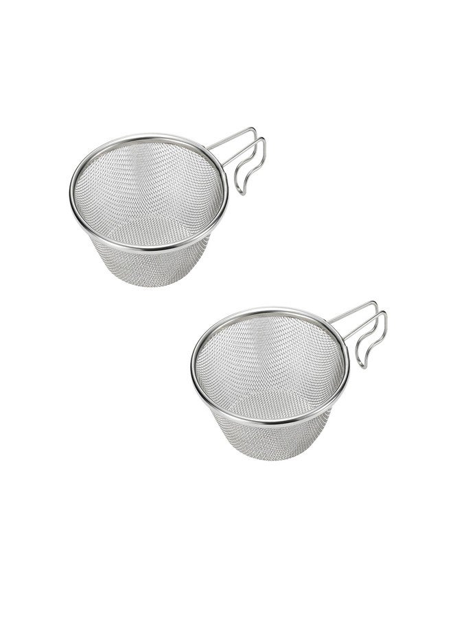 مصفاة تخييم صغيرة من الفولاذ المقاوم للصدأ من CAMPINGMOON، قطعتان، بمقبض S-213-2P - Image 1