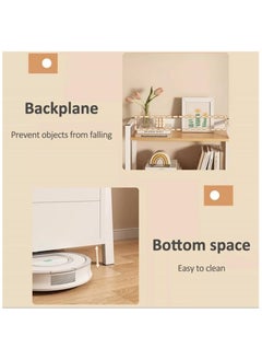 XICEN 4 Tier Bookcase Shelf with Drawer, Metal Frame Organizer, Display Case with Cabinet Door and Pull Handle for Study Room, Bedroom, Wooden Cube Bookshelf for Home Office School Library (White)  - Image 3