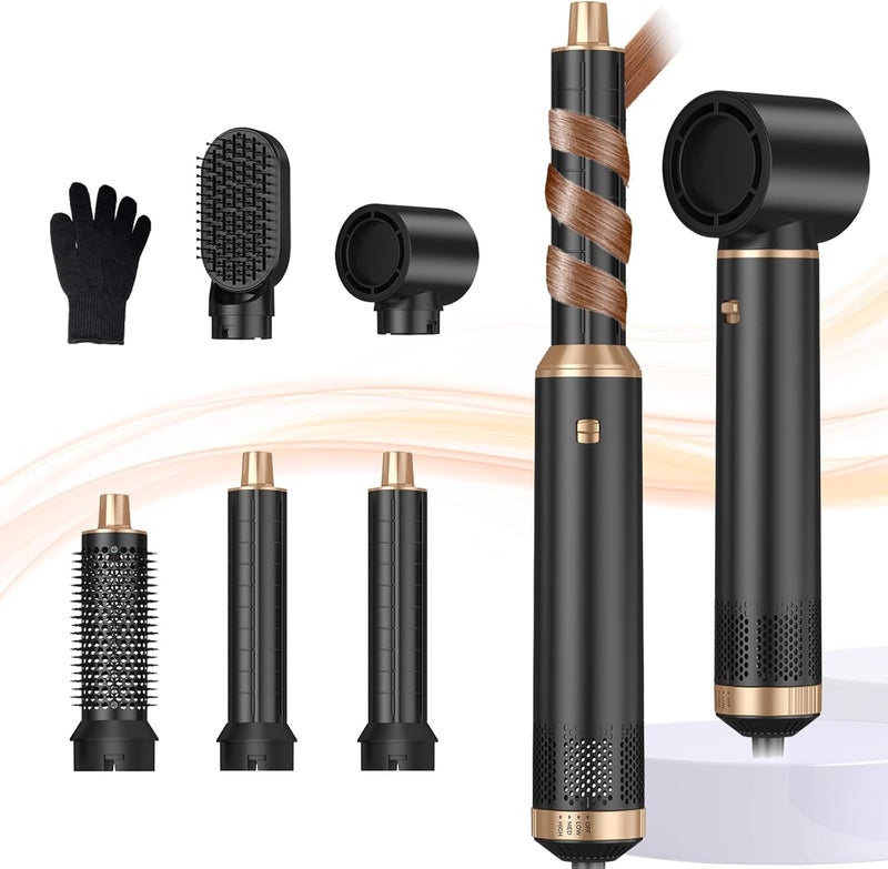 5 in 1 Blow Dryer Brush Set - Negative Ion Hair Styling Tool with Curling and Smoothing Features - Image 1