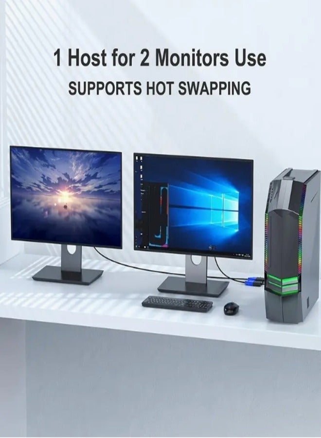 محول DisplayPort (DP) إلى VGA مطلي بالذهب - محول فيديو من ذكر إلى أنثى مع توافق -C/-A، متوافق مع الكمبيوتر والكمبيوتر المحمول والكمبيوتر الشخصي والشاشة وجهاز العرض وتلفزيون عالي الدقة - شاشات متعددة، التوصيل والتشغيل، اتصال متين ومستقر، متوافق مع شاشات VGA، - للاستخدام المتعدد، مطلي بالذهب لتحسين جودة الإشارة، مثالي للألعاب واستخدام الفيديو، شاشات متعددة - Image 5