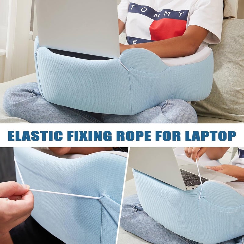 cooloo8 Reading Pillow, Lap Desk, Soft Laptop Pillow for Lap, Portable Desk, Gaming Pillow for Bed, Couch, Car - Image 2