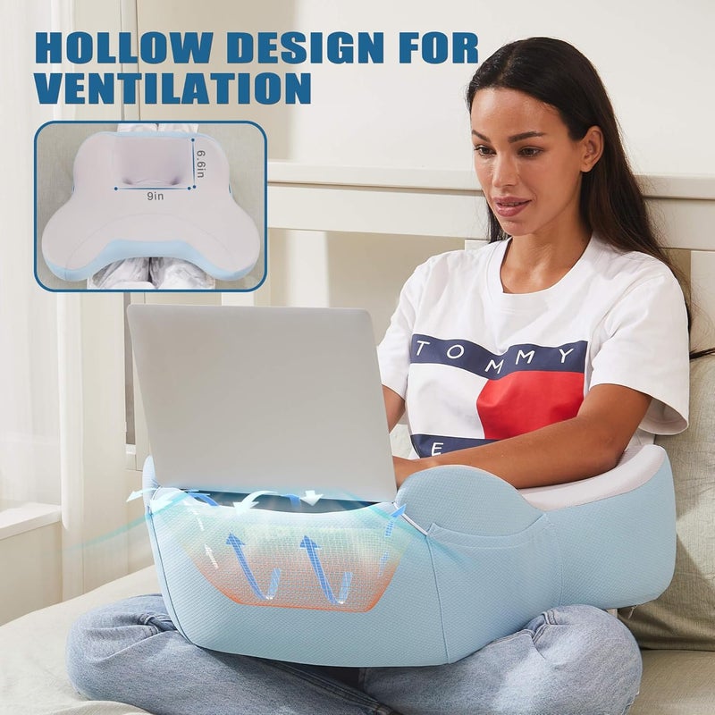 cooloo8 Reading Pillow, Lap Desk, Soft Laptop Pillow for Lap, Portable Desk, Gaming Pillow for Bed, Couch, Car - Image 3