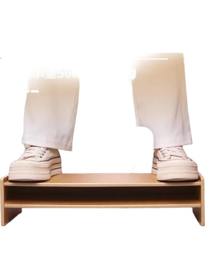 Ubiquitin Youbili Computer Riser Stand, Desktop Stand For Laptops, Wooden Height-Increasing Desk, Multifunctional Office Desk, Keyboard Storage, Monitor Riser, Storage Rack, 5067 Bamboo Wood Color - Image 1