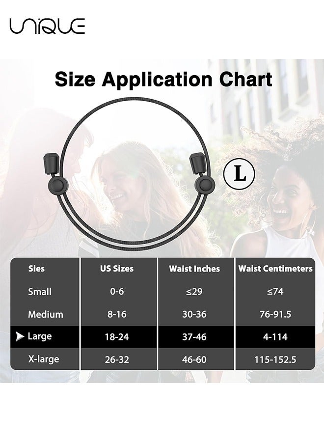 2 Pieces Adjustable Band, Crop Tuck Tool for Sweater and Shirt, Shirt Tuck Band, Elastic Band for Shirt, Crop Tuck Band for Tucking Shirts, Innovate Your Topwear Styling(L)