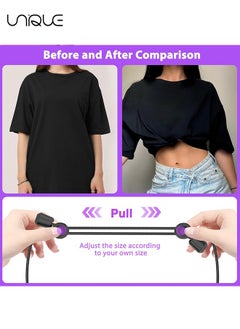 Unique 2 Pieces Adjustable Band, Crop Tuck Tool for Sweater and Shirt, Shirt Tuck Band, Elastic Band for Shirt, Crop Tuck Band for Tucking Shirts, Innovate Your Topwear Styling(L)  - Image 2