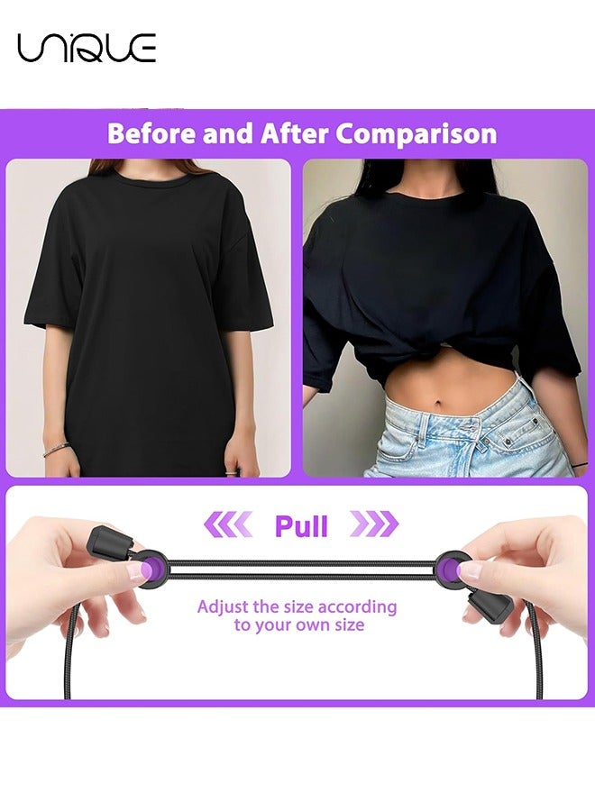 2 Pieces Adjustable Band, Crop Tuck Tool for Sweater and Shirt, Shirt Tuck Band, Elastic Band for Shirt, Crop Tuck Band for Tucking Shirts, Innovate Your Topwear Styling(L)