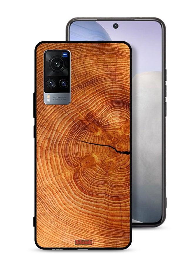 Tolwak Vivo X60 Protective Case Cover Crack Wood - Image 1