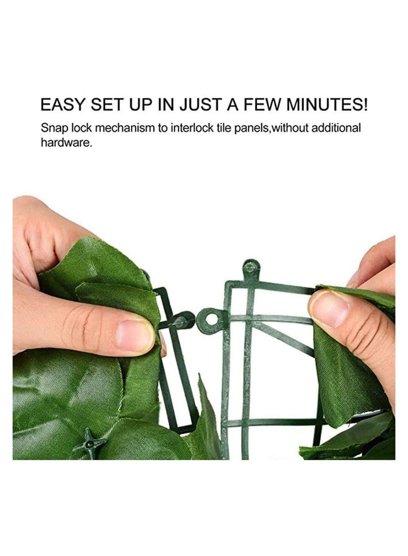 LINGWEI Artificial Faux Ivy Leaf Wall Grass Privacy Hedges Fence Screen Plastic Plant Fake Grass For Indoor Outdoor Balcony Garden Decoration(100x400cm) - Image 3