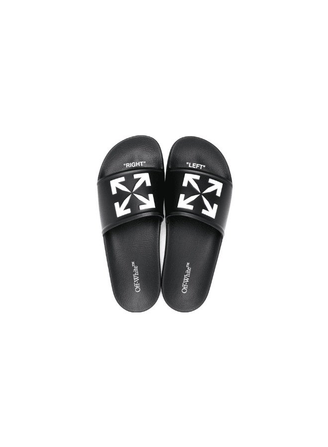 OFF-WHITE Arrow Logo Black Pool Sliders - Image 2