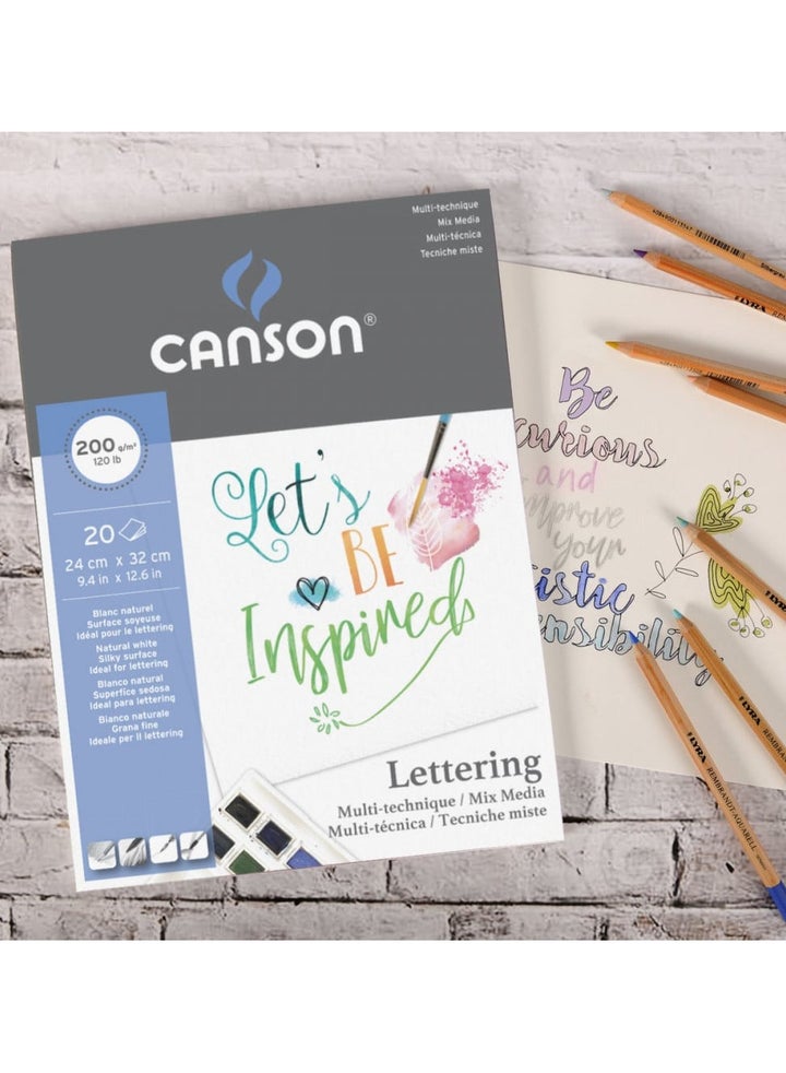 Noon Lettering Buy CANSON CANSON Lettering - Mix Media-24*32cm-200G Online | 15 ...