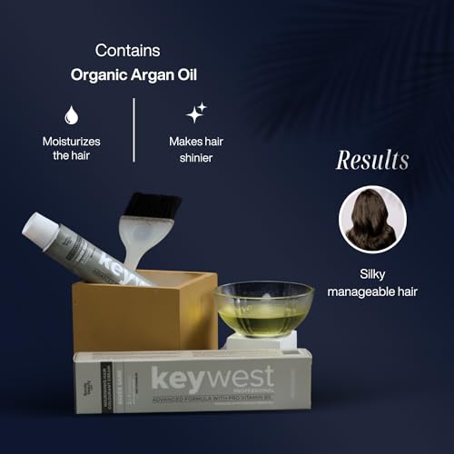Keywest Professional Hair Color Tube, No. 1 Natural Black - 80gm | 2in1 Formula Hair Color + Hair Spa | Enriched with Pro Vitamin B5 & Organic Argan Oil - Image 4