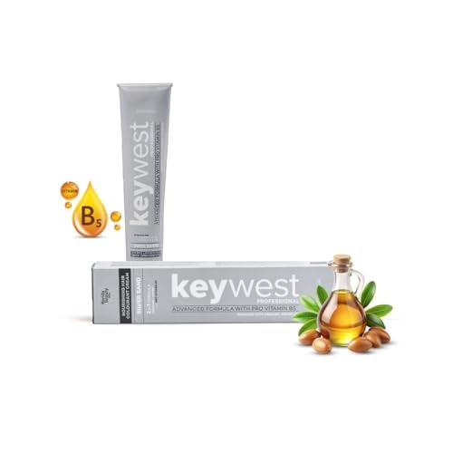 Keywest Professional Hair Color Tube, No. 1 Natural Black - 80gm | 2in1 Formula Hair Color + Hair Spa | Enriched with Pro Vitamin B5 & Organic Argan Oil - Image 1