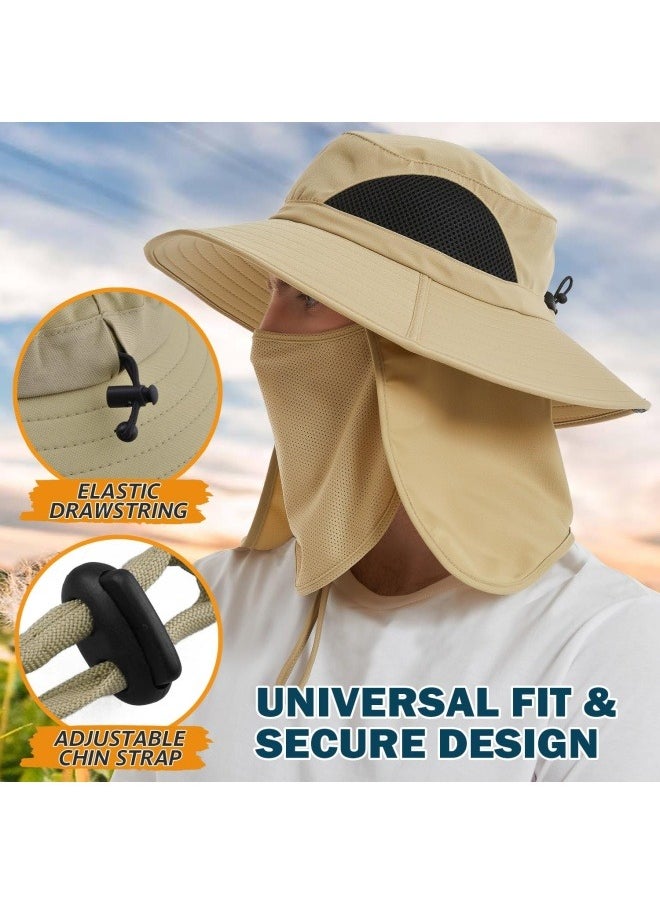 NIBEMINENT Wide Brim Sun Hat, UPF 50+ UV Protection Waterproof Packable Bucket Hat for Men & Women, Fishing Hiking Beach Garden  - Image 4