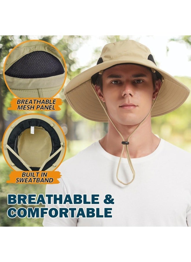 NIBEMINENT Wide Brim Sun Hat, UPF 50+ UV Protection Waterproof Packable Bucket Hat for Men & Women, Fishing Hiking Beach Garden  - Image 5
