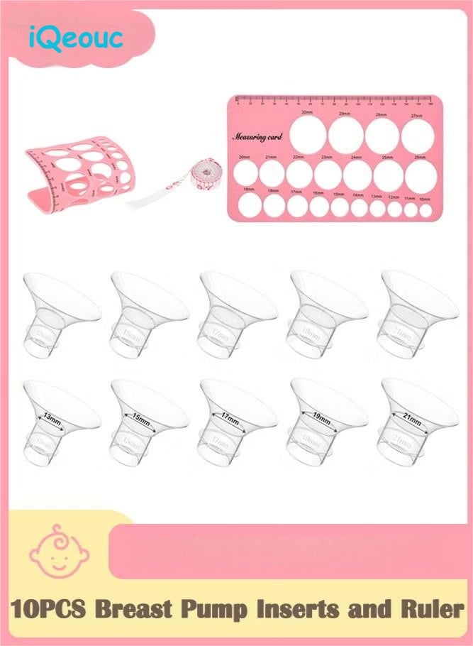 إيكيوك 10 قطع من ملحقات مضخة الثدي 13/15/17/19/21 مم ومسطرة متوافقة مع Momcozy S12 Pro/S9 Pro/S12/S9 - Image 1
