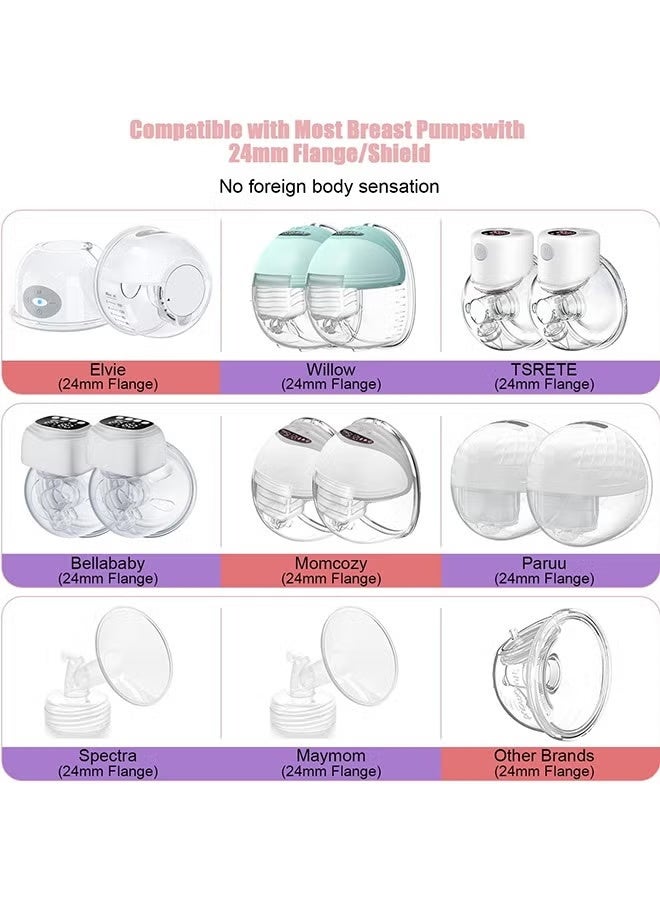 إيكيوك 10 قطع من ملحقات مضخة الثدي 13/15/17/19/21 مم ومسطرة متوافقة مع Momcozy S12 Pro/S9 Pro/S12/S9 - Image 3