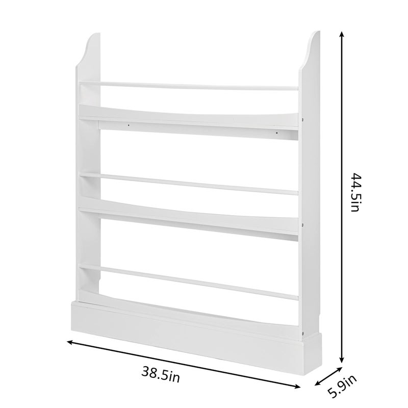 UTEX Kids Bookshelf, 3 Tiers Book Shelf and Storage for Kids Rooms, Kids Bookcase Rack Wall for Bedroom,Study Living Room,White - Image 5