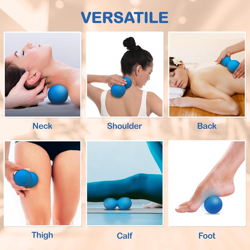 Limm Peanut Massage Ball  Double Lacrosse Massage Ball  Mobility Ball for Physical Therapy  Deep Tissue Massage Tool for Myofascial Release Muscle Relaxer Acupoint Massage - Image 4