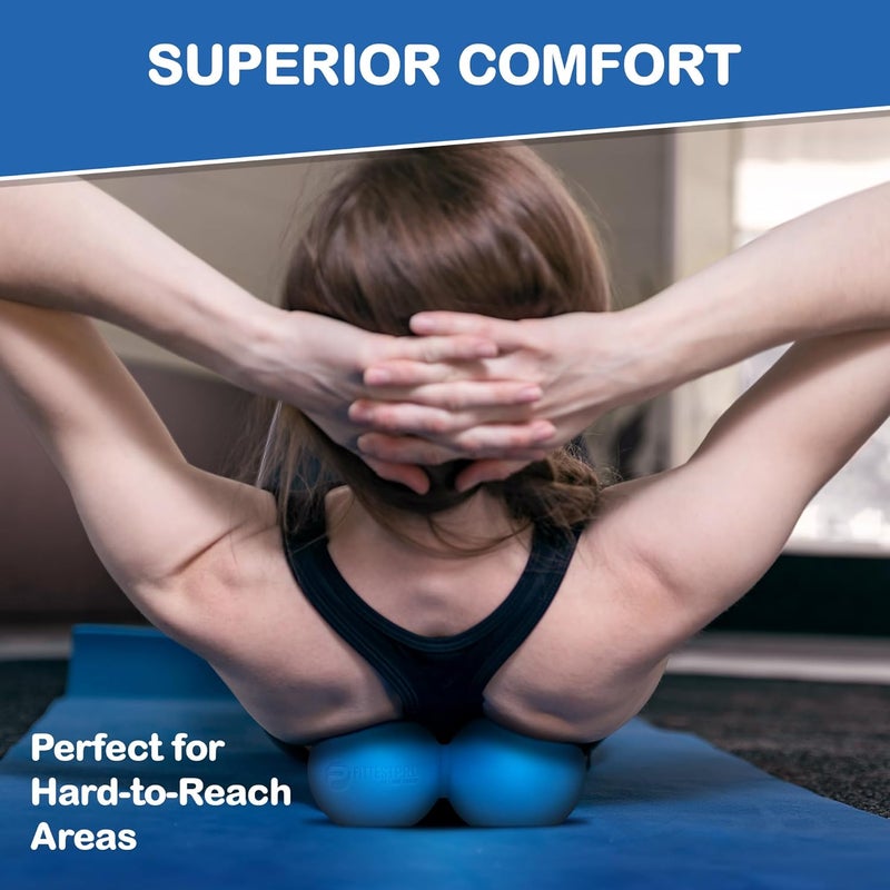 Limm Peanut Massage Ball  Double Lacrosse Massage Ball  Mobility Ball for Physical Therapy  Deep Tissue Massage Tool for Myofascial Release Muscle Relaxer Acupoint Massage - Image 3