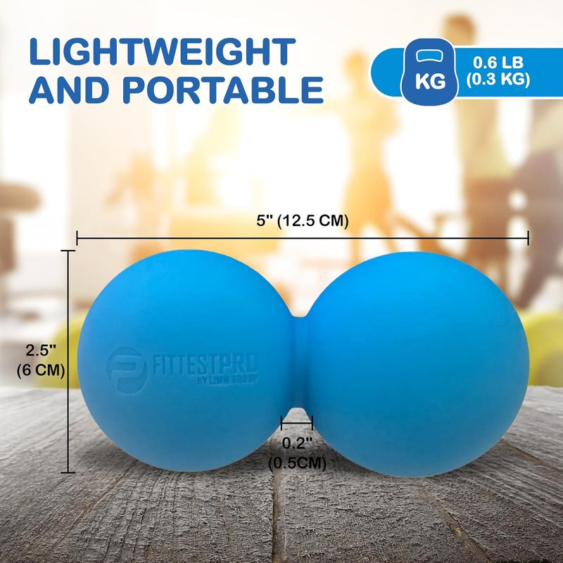 Limm Peanut Massage Ball  Double Lacrosse Massage Ball  Mobility Ball for Physical Therapy  Deep Tissue Massage Tool for Myofascial Release Muscle Relaxer Acupoint Massage - Image 5