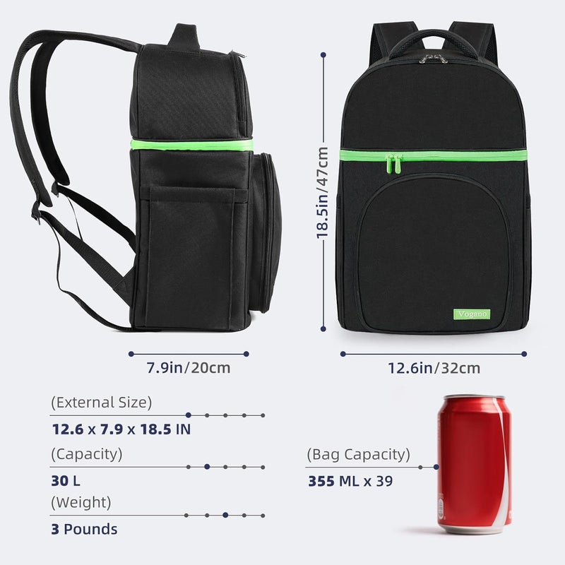 Vogano Picnic Backpack - Picnic Set for 2 Person with 2 Insulated Cooler Compartment, Blanket and Cutlery Set, Ideal Bridal Shower Gifts, Engagement Gifts for Couples & Unique Wedding Gifts for Couples 2025 - Image 2