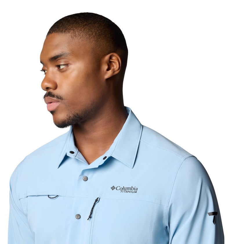 Columbia Men's Summit Valley Woven Long Sleeve Shirt, Ripple Blue, Large - Image 4