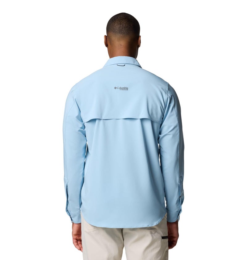 Columbia Men's Summit Valley Woven Long Sleeve Shirt, Ripple Blue, Large - Image 2