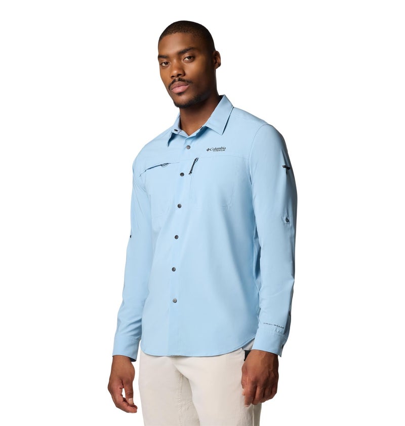 Columbia Men's Summit Valley Woven Long Sleeve Shirt, Ripple Blue, Large - Image 3