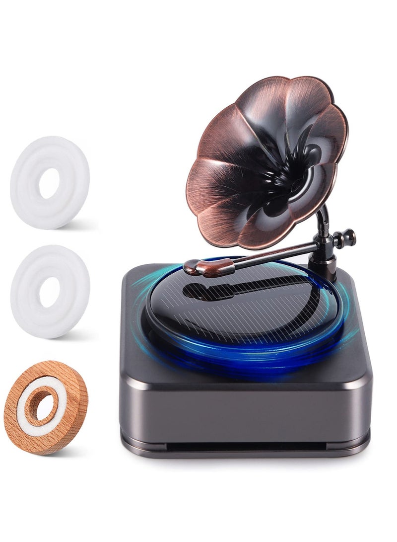 SYOSI Car Air Freshener, Car Essential Oil Diffuser Solar Rotating Car Air Freshener Car Interior Decor Solar Energy Rotating Aromatherapy with 3 Natural Long-lasting Fragrance Aromatherapy - Image 1