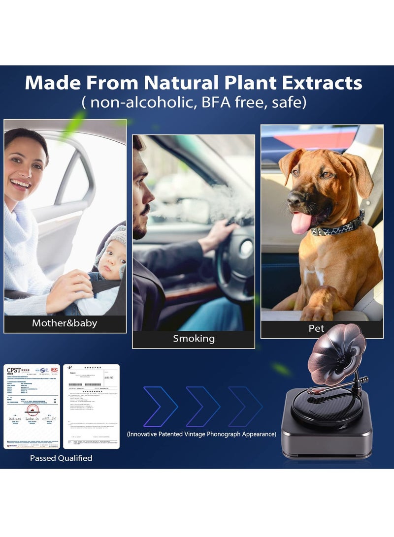 SYOSI Car Air Freshener, Car Essential Oil Diffuser Solar Rotating Car Air Freshener Car Interior Decor Solar Energy Rotating Aromatherapy with 3 Natural Long-lasting Fragrance Aromatherapy - Image 5