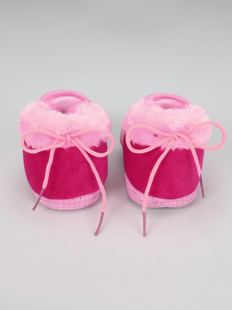 PureSole Baby Booties with Cute Animal Design – Soft Plush Infant Shoes for Newborns and Toddlers (6–12 Months) - Image 4