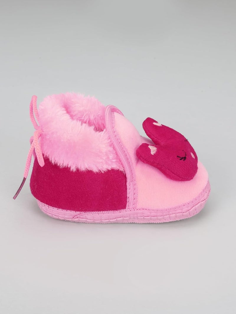 PureSole Baby Booties with Cute Animal Design – Soft Plush Infant Shoes for Newborns and Toddlers (6–12 Months) - Image 2