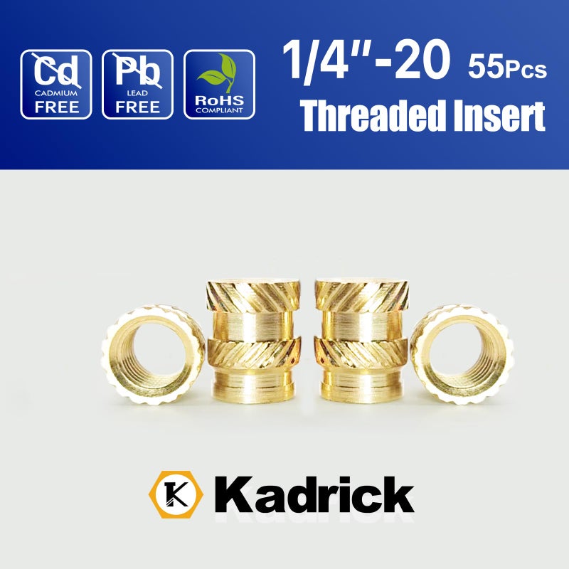 Kadrick 300 Pcs M3 Threaded Inserts For Plastic With Heat Set Tip M3*(3Mm-10Mm Hight)*4.5Mm Heat Set Inserts Kit Brass Inserts For 3D Pringting - Image 2
