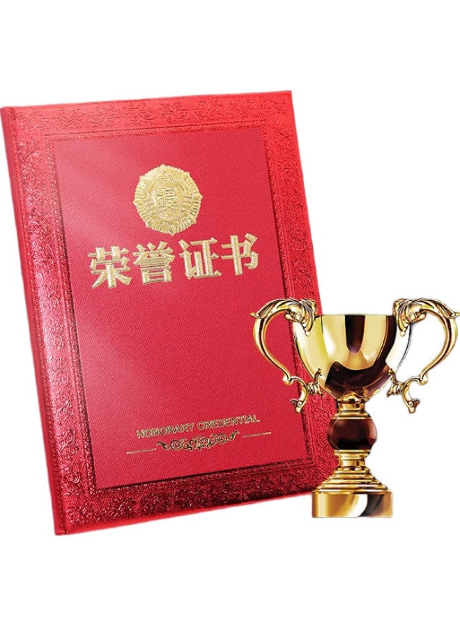 LISON [Lowest Price Online] Haolixin (Lison) 10-Pack 12K Honor Certificate Covers With 11 Inner Pages, Exquisite Gold-Stamped Award Certificates For Ceremonies And Recognition Events 5909 - Image 1