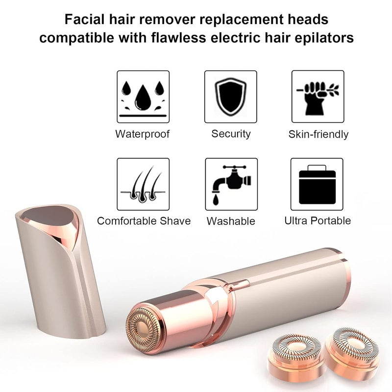 LinMei 6PCS Replacement Heads Compatible for GEN 2 Finishing Touch Flawless Women's Painless Hair Remover - Image 2