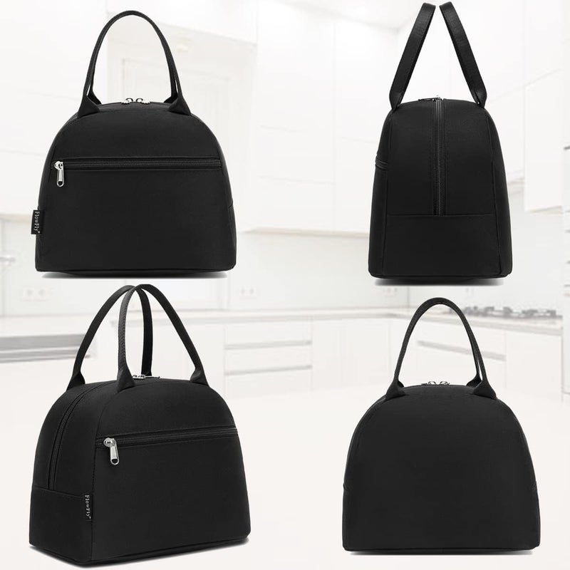 FlowFly Insulated Lunch Cooler Bag - Tote Bag Organizer for Women/Men, Black - Image 5