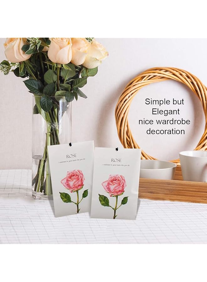 erorex Rose Sachet 1Box 12Pcs Rose Dried Flower Bag Scent Sachet Drawer Freshener Rose Closet Air Freshener Scented Drawer Deodorizer Freshener For Drawers Closet Home Car Fragrance Product - Image 5